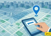 تصویر مفهومی از ژئو‌کد کردن در مشهد برای رفع مشکل تطبیق کد پستی و آدرس